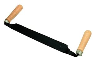 Zugmesser zum Entrinden von Holz und Brettern, breite Schneide 255 - 280 mm, Stahlbeschlag, stabile Holzgriffe