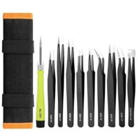 10-teiliges Set von ESD Pinzetten aus hochwertigem Edelstahl, ideal für Elektronik, Schmuck und Laborarbeiten, anti-statik-design, unmagnetisch, präzise Ausrichtung und Halt