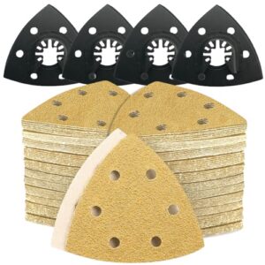 Multitool Schleifpapier Set mit verschiedenen Körnungen für das Schleifen von Holz, Metall und Oberflächenpolitur