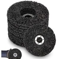 125mm CSD Scheibe Schleifscheiben für Winkelschleifer, 5 Stück, Grobreinigungsscheibe Schwarz Reinigungsscheibe Set, Schleif Scheibe Nylongewebescheibe Clean Strip Disc, Entfernen Sie Farbe und Rost