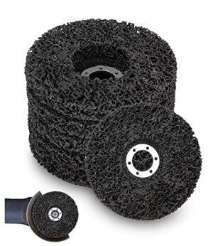 125mm CSD Scheibe Schleifscheiben für Winkelschleifer, 5 Stück, Grobreinigungsscheibe Schwarz Reinigungsscheibe Set, Schleif Scheibe Nylongewebescheibe Clean Strip Disc, Entfernen Sie Farbe und Rost