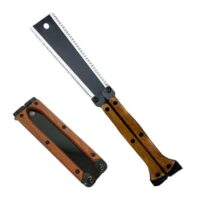 Hochwertige Japansäge Klappsäge 16cm aus SK5 Karbonstahl mit doppelseitiger Zahnung und dreifach geschliffenen Zähnen für Heimwerker und Holzprojekte