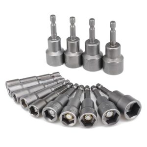 Magnetische Steckschlüssel, Sechskant Stecknuss Adapter für Schraubenschlüssel, Bohrer und Anschrauben