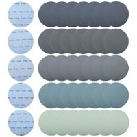 150mm Schleifpapier für Polieren (Körnung 1000/1500/2000/3000/5000), 40 Stück Schleifscheiben 150mm Klett Feinstschliff für Autolack, Edelstahl & Glas