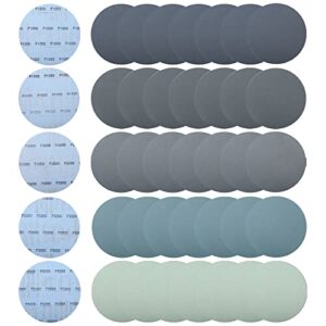 150mm Schleifpapier für Polieren (Körnung 1000/1500/2000/3000/5000), 40 Stück Schleifscheiben 150mm Klett Feinstschliff für Autolack, Edelstahl & Glas