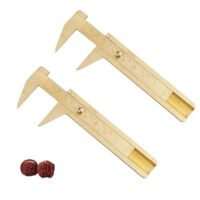 Zwei analoge Messschieber mit Doppelmaßstab, 100mm Länge, aus Messing gefertigt, ideal für Handwerker und Hobbyisten
