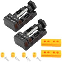 Mini Schraubstock, 57mm Schraubstock, Klein Paralleltisch Schraubstock, Flat Mini Tischschraubstock, Bohrmaschine Schraubstock für Handwerk DIY und Schmuck