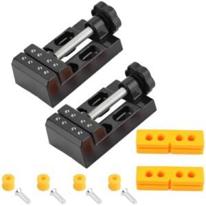 Mini Schraubstock, 57mm Schraubstock, Klein Paralleltisch Schraubstock, Flat Mini Tischschraubstock, Bohrmaschine Schraubstock für Handwerk DIY und Schmuck
