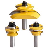 Katur Round Over Cove Raised Panel Schranktür Set mit Ogee Klinge Cutter und Holznut Zunge Fräswerkzeug für professionelle Holzbearbeitung