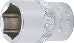 BGS Steckschlüssel-Einsatz mit Sechskantschlusselart aus Chrom-Vanadium-Stahl für Schraubendrehschlüsselweite von 19 mm und Größe 12,5 mm (1/2 inch)