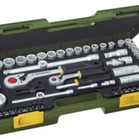 Proxxon 23286 Steckschlüsselsatz - Komplettsatz mit 6,3mm (1/4") und 12,5mm (1/2") Umschaltratsche - 65-teiliges Werkzeug-Set mit Kunststoffkoffer