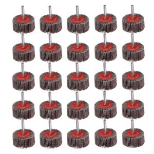 25-teiliges Schleiffächer-Rad-Set aus Aluminiumoxid mit verschiedenen Körnungen für Metall- und Holzoberflächen.