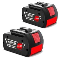 Ersatzbatterien für Bosch 18V Produkte, 2X 8.0Ah/8000mAh Kapazität, integrierter Schutz gegen Überladung und -entladung.