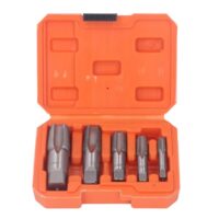 5-teiliges NPT-Rohrgewindebohrer-Set, 3/4, 1/2, 3/8, 1/4, 1/8 Zoll - Sanitr-Werkzeugsatz Zum Gewindeschneiden aus Kohlenstoffstahl