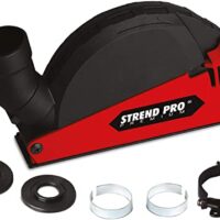 Absaughaube für Winkelschleifer - STREND PRO, 125 mm breite Absaugung mit drei Adaptern und Unterlegscheibe
