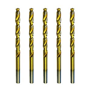 HSS-TiN Metall-Spiralbohrer, 5er Pack, 8,0 mm, geschliffen, für Metal und Edelstahl, professionelle Qualität, lange Lebensdauer