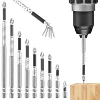 Hochmagnetisches Schraubendreher Bohrer Set mit 25-150mm Anti Rutsch Phillips Bits, ideal fuer Präzisionsarbeiten und intensiven Schraubendrehen