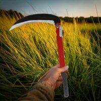 Faltbare Sichel für Gartenarbeit, Grasschnitt und Jäten, tragbar und sicher