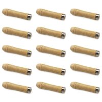 Holzfeilengriff, Feilenheft mit Metallkrage für verschiedene Griffe, 90 mm lang