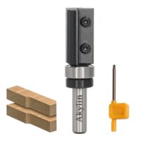 Bündigfräser für professionelle Kantenbearbeitung, hochwertiges Hartmetall und kugellagergesteuertes Holzfräsen für Massivholz, MDF und Laminat