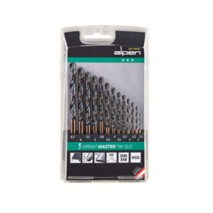 Bohrer-Kassetten-Set mit 13 Einzelteilen, Durchmesser von Ø 1,50 bis Ø 6,50 mm, universeller Spiralbohrer, hohe Elastizität, Metallbohrer für Handwerker und Hobbyschreiner