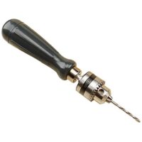 Manueller Bohrer mit großem Schlüssel, Handbohrer mit 5 Bohrern für verschiedene Materialien wie Holz, Kunststoff und Metall, ideal für DIY-Projekte