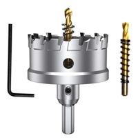 Hochwertige Lochsäge für Hartmetalle, TCT-Hartmetall, Titanbeschichtung, hohe Härte und Robustheit, ideal für Löchern in Edelstahl, Eisen, Holz und Kunststoff