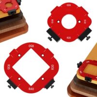 Frässchablone für Oberfräse, 2 Stück, verschiedene Radien (R10, R15, R20, R25, R30, R35, R40, R50) für Holzbearbeitungs-DIY-Projekte
