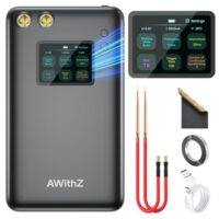 Punktschweißgerät mit grossem Bildschirm und mehrsprachiger Intelligenter Benutzeroberfläche für die Reparatur von Präzisionsinstrumenten und Akkus, AWithZ Akku Punktschweißgerät 7500mAh