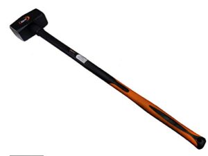 Extra Grosser Abbruch-Hämmer mit 8 kg schwerem Hammerkopf und langem Fiberglas-Stiel aus Glasfaser mit Anti-Vibrationsgriff nach DIN 1042