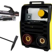 Schweiß-Set mit Elektrodenschweißinverter, Automatik-Schweißhelm und Schweißhandschuhen, inklusive 30 Stück Universalelektroden und Schlackehammer