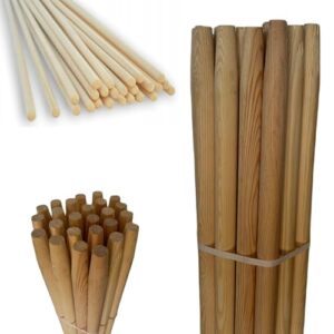 Ergonomische Schaufelstiele für Gartenarbeit - 10 Stück, stabile und robuste Stiele aus hochwertigem Holz