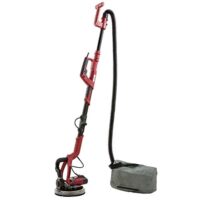 Langhalsschleifer, Trockenbauschleifer, Wand-Deckenschleifer, 750 Watt, Ø 225 mm, Teleskopstangem, Absaugsystem, Schwenkbarer Kopf, mit LED, Inklusive 6 Schleifscheiben und Koffer