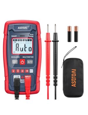 Multimeter AstroAI 4000 Counts, digitaler Voltmeter mit automatischer Bereichswahl und kontaktloser Spannungserkennung (NCV) für Messungen von Gleichspannung, Wechselspannung, Widerstand und Durchgang