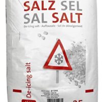 Klassisches Auftausalz ohne Split, weiß, 25 kg für glatte Auffahrten und Wege