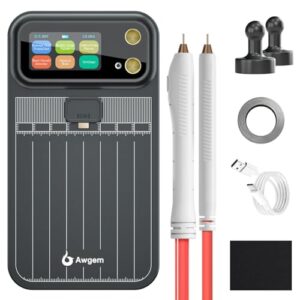 Tragbares Punktschweißgerät mit Doppelimpuls und 99 Zahnrädern für Eisen, Edelstahl und Nickelband. Komfortables und leistungsstarkes Gerät für die Reparatur von Handy-Batterien und Linsen löten.