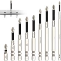 Hochwertige Schraubendreher-Bits mit Magnetkraft, PH2-Magnetic-Screwdriver-Drill-Bit-Set, Bit-Magnetisch-Schraubendreher-Satz-fuer-Elektrobohrer; Anti-Rutsch-Phillips-Bits 25-150mm