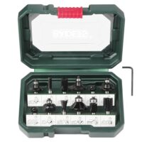 Hartmetall Fräser Set für Holzarbeiten, 12-teiliges Werkzeugset mit Abrundfräsern und Hohlkehlfräsern, universelle 8mm-Schaft, perfekt für MDF, Massivholz und weitere Materialien