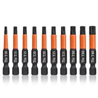 BAIDETS Pro Schrauber Bit Set - 10 hochwertige Torx-Schraubern mit einer Länge von 50mm, perfekt für Haushalts-DIY-Projekte, Holzbearbeitung, Auto-Teile und professionelle Maschinen-Reparatur