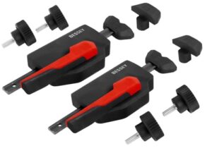 BESSEY Waagrechtniederzugspanner WNS-SET-MFT für Multifunktionstische, schnelle Fixierung ohne Abheben von der Tischplatte