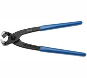 Hochwertige Rabitzzange BGS 555, 220 mm lang, mit lackierten und polierten Backen, blau tauchisoliert, ideal für Heimwerker-Projekte, Möbelherstellung, Gerätereparatur und Zimmerumgestaltung