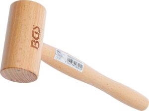 BGS 74519 - Holzhammer mit Ø 55 mm breitem Hammerkopf und 180 g Gewicht, ideal für Handwerker und Heimwerker zum schonenden Einschlagen von Dübeln oder Verformen von Holz