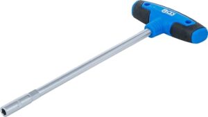 Hochwertiger Steckschlüssel mit T-Griff und Sechskant, 7 mm Schlüsselweite, aus Chrom-Vanadium-Stahl gefertigt