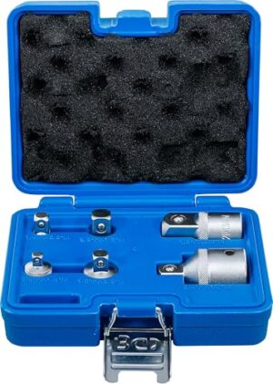 Adapter-Satz mit 6 verschiedenen Anpassern für verschiedene Durchmesser, einschließlich 1/4" auf 3/8", 3/8" auf 1/4", 3/8" auf 1/2", 1/2" auf 3/8", 1/2" auf 3/4", 3/4" auf 1/2"