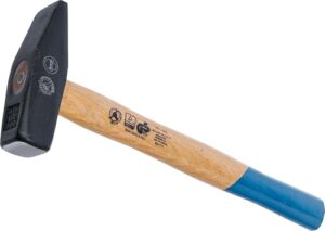 Schlosserhammer mit 800g Kopfgewicht, ideal für DIY-Projekte, hochwertiges Metallkeil und geschweifter Stiel