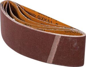Schleifband-Satz mit Körnungen 40-60, 80-120 und 240 für Bandschleifer, 75 x 533 mm, 5 Stück