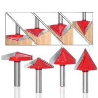 BIGP 6 Stück 8mm Schaft 3D CNC V-Nut Formfräser Set für Holzbearbeitung, 6 Stück