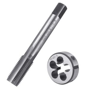 Hochwertiger Gewindebohrer für Durchgangslöcher oder flache Löcher auf Stahl, Kupfer, Aluminium und Gusseisen mit geradliniger Form und Metrischem Gewindeschneid und Gewindeschneideisen Set