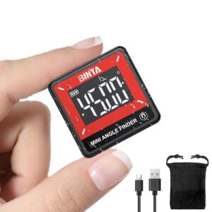 Digitaler Neigungsmesser mit großem Display, Wiederaufladbar, Wasserwaage für Holzbearbeitung, Magnetfuß, Winkelmaßgerät mit hoher Genauigkeit ± 0,2°