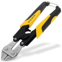 Bolzenschneider Klein 8, Mini Bolzenschneider Schwerlast mit Ergonomischem Gummi-Komfortgriff, Durch Ketten schneiden, Vorhängeschlösser, Drahtzäune und mehr